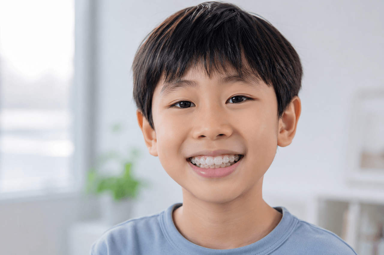 インビザラインファーストを着けている男子