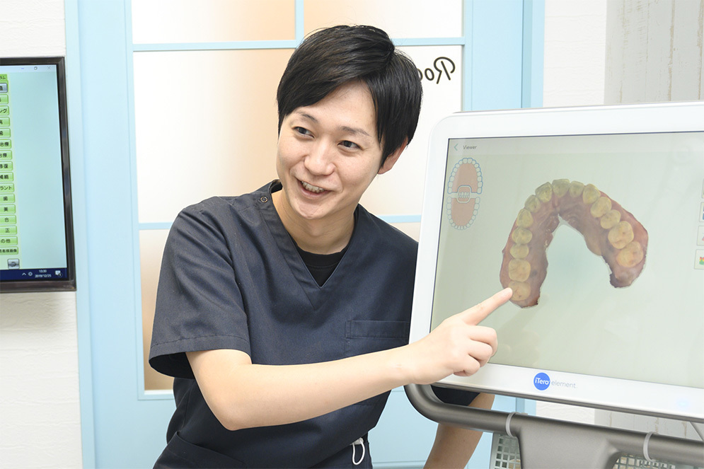 口腔内スキャナーiTeroの3Dシミュレーション画面